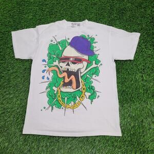 Vintage Skull Shirt Medium 19x26 White